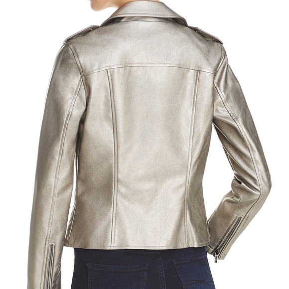 LAST 1! Bagatelle Metallic Faux leather Moto - Picture 2 of 6